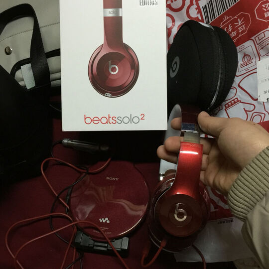 Beats Solo2 头戴式耳机 - 豪华版(红色) 带麦--之