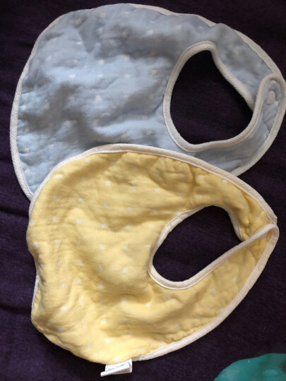 三利 纯棉高密度纱布儿童枕巾单条装 A类安全标准婴幼儿用品 36×52cm 格点-淡蓝 晒单图