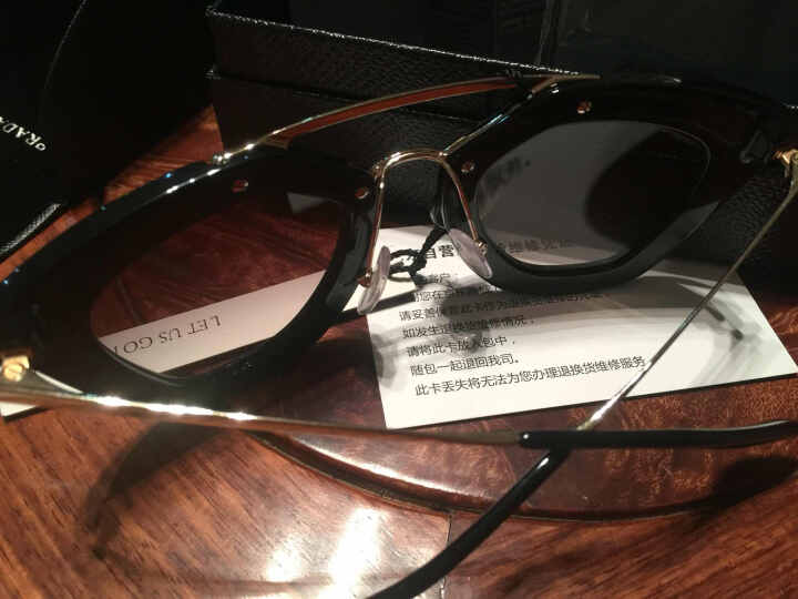 PRADA 普拉达 女款玳瑁色镜框茶色渐变镜片眼镜太阳镜09Q 2AU6S1 49mm 晒单图