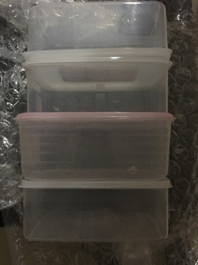家の物语 日本进口冰箱保鲜盒密封收纳盒 厨房冷冻冷藏盒塑料储物盒微波炉加热饭盒 3L四个装 晒单图