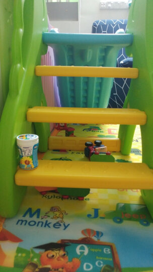 诺澳 儿童乐园室内滑梯家用多功能滑滑梯宝宝组合滑梯秋千带篮球架幼儿园玩具 小毛驴款/绿蓝色(单滑梯) 晒单图