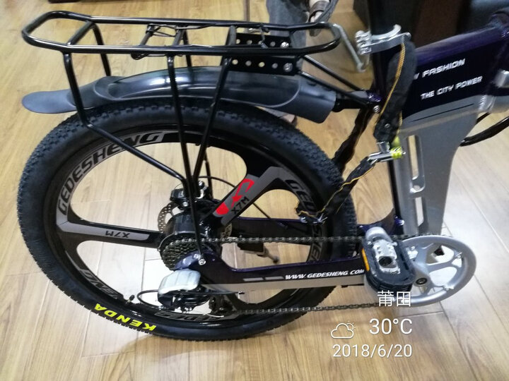 正步(ZB) 电动车自行车可折叠山地电动车锂电池电瓶男女代步车助力自行车 Z26油压前叉400W电机骑士蓝90KM续航 晒单图