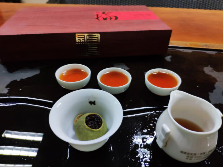 福茗源 小青柑普洱茶 生晒新会小青柑陈皮云南普洱熟茶礼盒装250g 晒单图