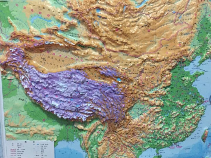 星球中国地形立体地图 54厘米*37厘米 4开三维立体凹凸地形图 晒单图
