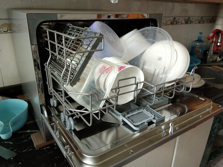 CAL 小型烘干台式嵌入式两用全自动家用洗碗机 CT55AL062B 6套台嵌两用 晒单图