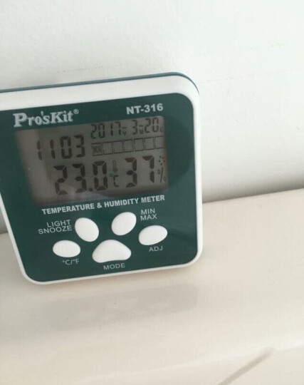 宝工（Pro'sKit）NT-316 数位温湿度计 数显温度计 测温仪 湿度仪 室内 电子温度计 晒单图