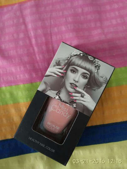 Miss Candy健康指彩环保指甲油可撕式米色肉