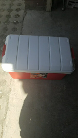 安马(Amausa)家车多用途密封后备箱居家收纳置物箱杂物整理箱 R600 40升 红色 晒单图