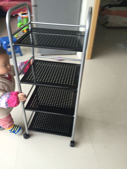 年华 四层手推餐车 厨房餐车 收纳置物架 宜家小