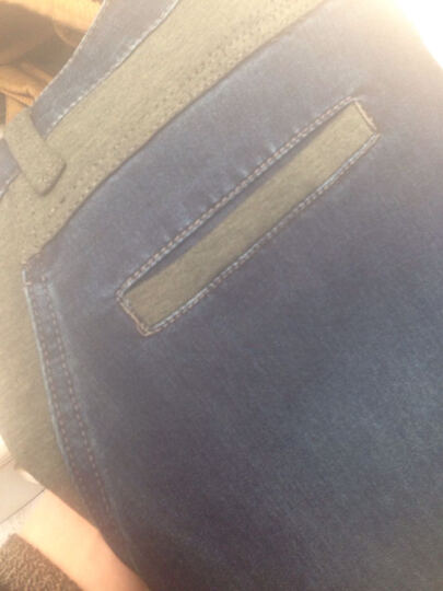 欧以纯男牛仔裤男韩版松紧腰修身小脚秋冬季加