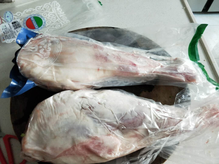 额尔敦内蒙古锡林郭勒盟羊腿2只3.4kg生鲜羊肉烤羊腿烧烤食材 晒单图