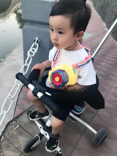 瑞士设计遛娃神器 米高同款溜娃神器可折叠伞车轻便小车婴儿推车铝合金三轮五轮防侧翻手推车送护栏 银色-3代超宽坦克轮-送8件套 晒单图