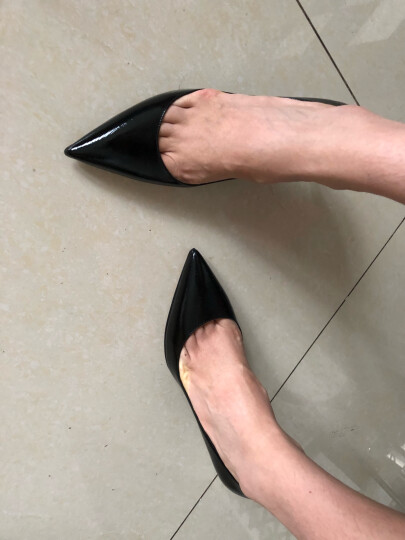 PRADA 普拉达 女士黑色小牛皮革暗纹尖头高跟鞋 1I939F 3D8H F0002 8.5/38.5 F 085 晒单图