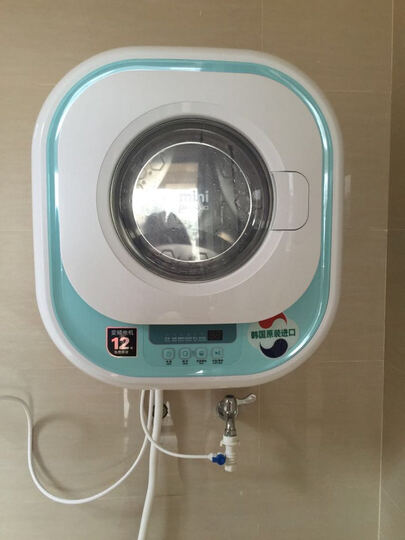 大宇(DAEWOO)XQG30-883E 小型壁挂式迷你全自动儿童婴儿滚筒洗衣机 机蓝色--安装好了,已经用上,安装的师傅们也很认真