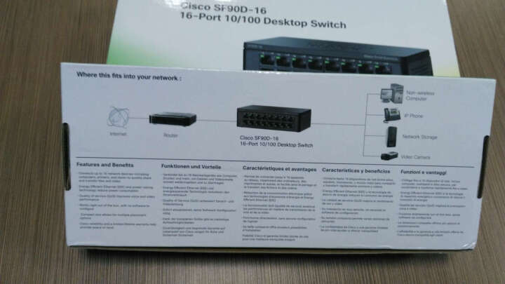 思科（Cisco）SF90D-16 16口百兆非网管交换机 黑色 晒单图