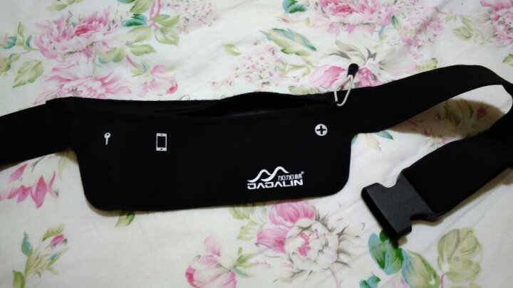 加加林 跑步腰包 贴身运动登山骑行腰包 手机包贴身隐形钥匙包 黑色JY-01 晒单图