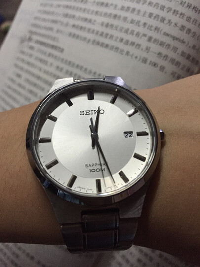 精工(SEIKO)手表 时尚浪漫情侣石英男表SGEH27J1 晒单图