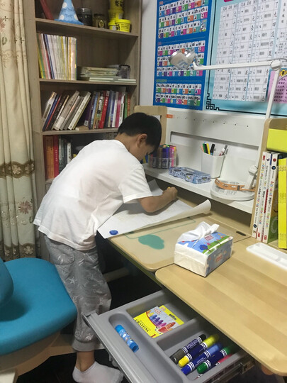 2平米 探索家儿童学习桌椅套装 实木桦木儿童书桌 可升降写字桌 1.2米课桌 台湾金点设计奖 探索家+明睿粉椅 晒单图