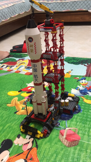古迪中国航空航天飞机空间站火箭拼装积木拼插模型儿童玩具生日礼物 8816神舟十号发射中心兼容乐·高 晒单图