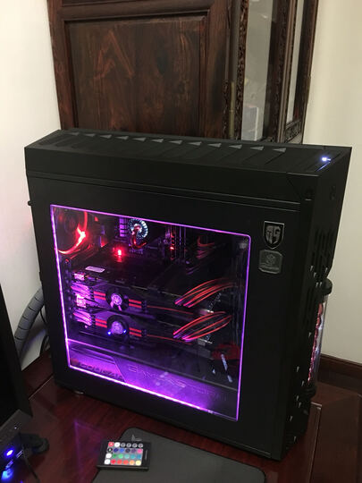 九州风神(DEEPCOOL)病毒(黑红) 水冷侧透游