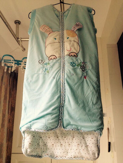 多米贝贝婴儿睡袋秋冬加厚款天鹅绒宝宝睡袋冬