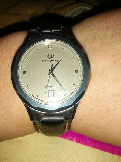 表链 适用各品牌男 女手表 通用表带 黑色白线-