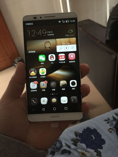 华为 Ascend Mate7 月光银 移动4G手机 双卡双