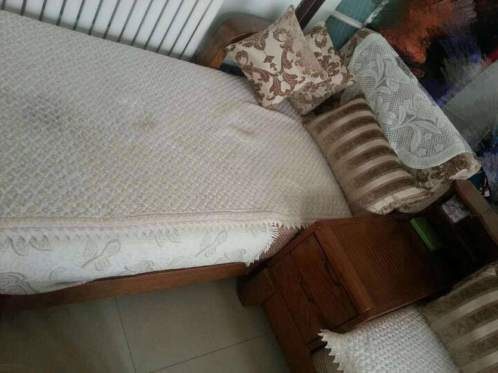 裕木源 沙发 实木沙发组合中式布艺转角贵妃沙发 现代客厅沙发白蜡木 组合2( 三人位*储物柜*贵妃椅) 2.87m 晒单图