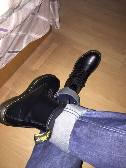 Dr.Martens 马丁大夫男款英伦时尚黑色经典8孔