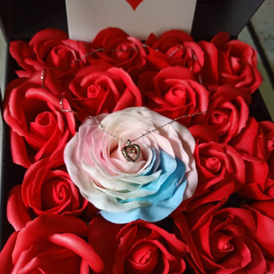结婚纪念品送老婆女朋友闺蜜情侣实用玫瑰花项链礼盒浪漫抖音同款神器