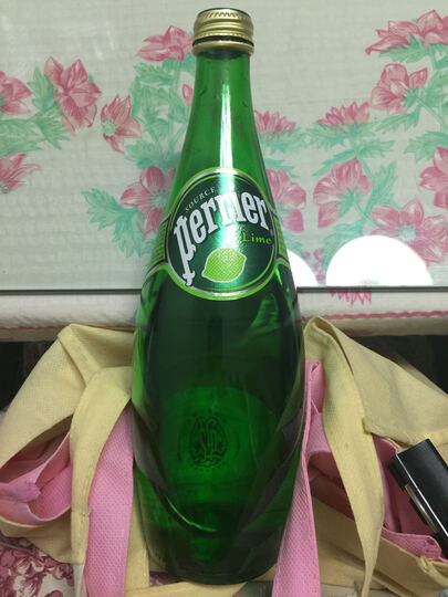 法国进口 巴黎水青柠味天然含汽矿泉水750ml*