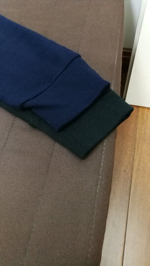 恒源祥(HYX)秋衣秋裤 全棉男士薄款保暖内衣莫代尔本命年大红套装 纯棉基础打底棉毛衫 男经典圆领藏青(全棉) 男175/100(XL) 晒单图