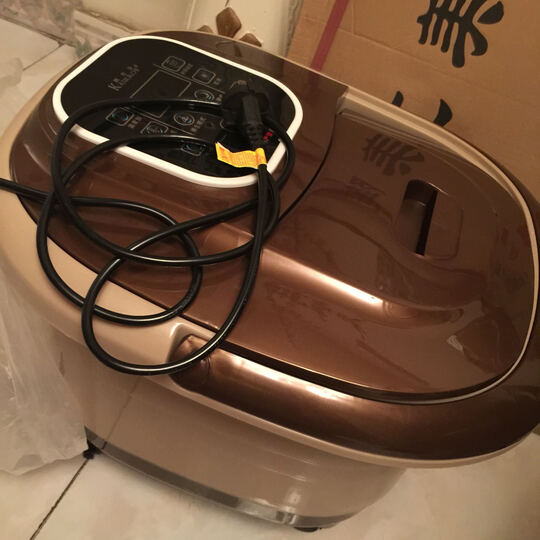 升级版电动转盘足浴盆 电动按摩泡脚盆 京东配