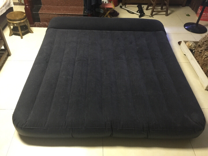 INTEX 内置枕头充气床垫 露营气垫床 折叠床双人特大躺椅66770 晒单图