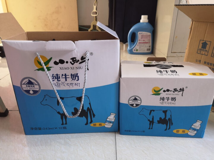 【西宁馆】小西牛纯牛奶243ml*12整箱孕妇儿童早餐奶常温纯牛奶全脂