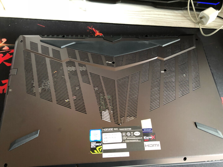 神舟(HASEE)战神Z6-KP7GT GTX1050 2G独显 15.6英寸游戏本笔记本电脑(i7-7700HQ 8G 1T+128G SSD 1080P)黑色 晒单图