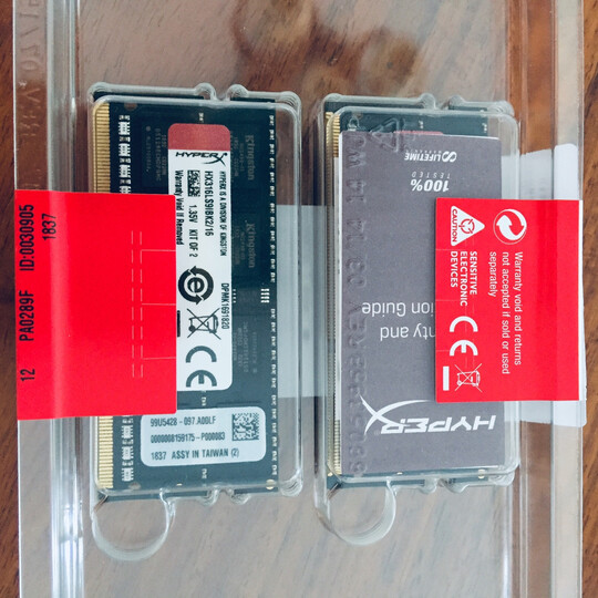 金士顿(Kingston) DDR3 1600 16GB(8G×2)套装 笔记本内存 骇客神条 Impact系列 低电压版 晒单图