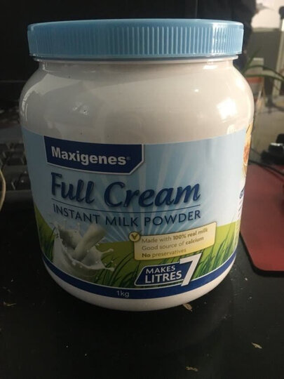 澳洲进口 美可卓(Maxigenes) 全脂高钙速溶成人奶粉 原装进口蓝胖子 1kg/罐 晒单图
