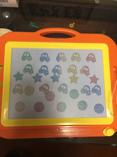 琪趣儿童磁性画板9988A紫色 宝宝涂鸦板幼儿彩色写字板超大号磁力画板小黑板1-2-3岁玩具手绘画画工具 晒单图