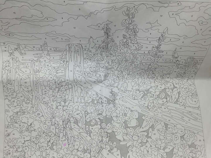 佳彩天颜 diy数字油画 客厅植物风景花卉大幅手绘装饰油彩画 创意礼品 G065窗外向日葵 40*50CM订好内框 晒单图