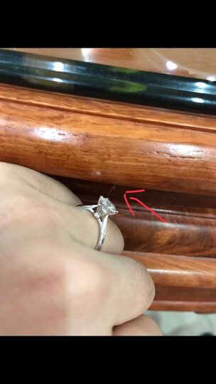 喜钻 克拉裸钻定制GIA证书GIC证书及其他证书18K金铂金钻石戒指女款克拉钻戒 35分H色VS2 3EX N (送戒托) 晒单图