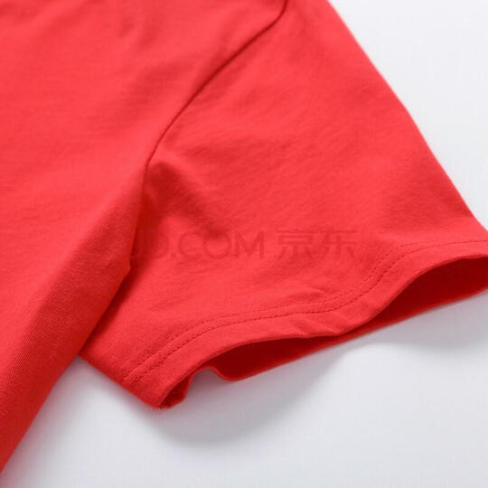 森马(Semir) 短袖T恤男 2018春季新款男士圆领衣服打底衫上衣纯棉白体恤 19018001233 中国红 XL 晒单图