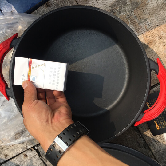 铸味(JillMay)汤锅26cm煲汤锅珐琅炖煮锅平底双耳铸铁锅德国锅辅食奶锅煮粥熬粥锅具明火电磁炉通用 晒单图