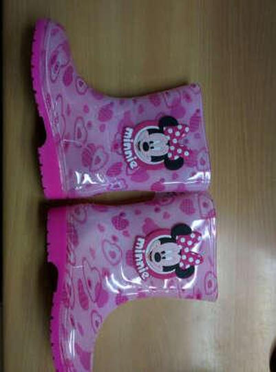 迪士尼 Disney 儿童雨鞋 男女童卡通防滑雨靴小孩胶鞋水鞋 15493 米妮粉28码 晒单图