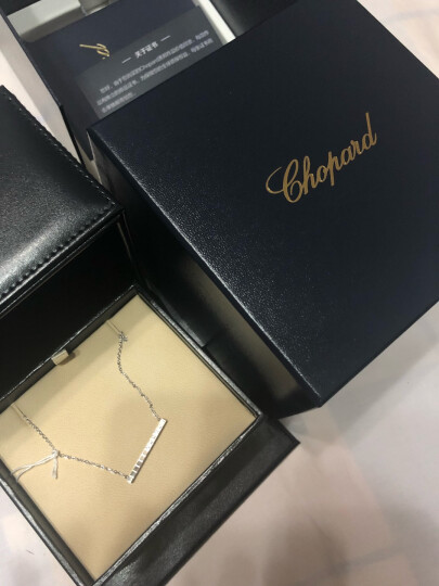 萧邦（Chopard）IceCube系列18k玫瑰金无钻项链几何小冰块情侣项链 晒单图