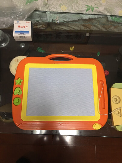 琪趣儿童磁性画板9988A紫色 宝宝涂鸦板幼儿彩色写字板超大号磁力画板小黑板1-2-3岁玩具手绘画画工具 晒单图