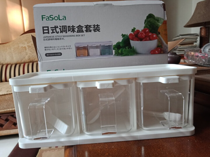 FaSoLa调料罐调料盒调味盒日式调味罐套装自带小勺子3组入 三个组套装 晒单图