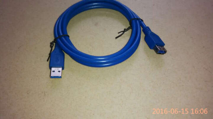 海乐（Haile）HY-45F-1.5M  USB3.0数据延长线公对母 电脑USB A公对A母加长连接线（AM-AF） 1.5米 (蓝色) 晒单图