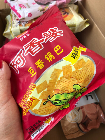 太阳锅巴集团旗下 阿香婆 豆香锅巴 休闲零食 小米锅巴薯片膜片 88g/袋（麻辣) 晒单图