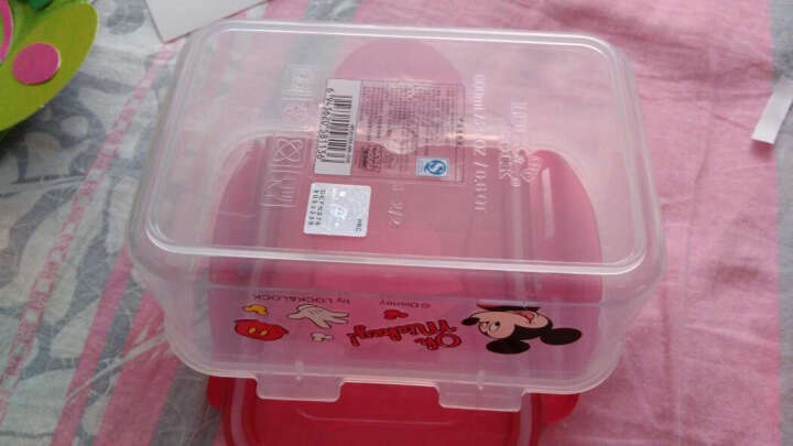 乐扣乐扣(LOCK&LOCK)HELLO KITTY系列密封型塑料保鲜盒容器储物盒1.1L HPL815D-KT粉色 晒单图